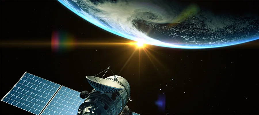 Satellite viewing Earth